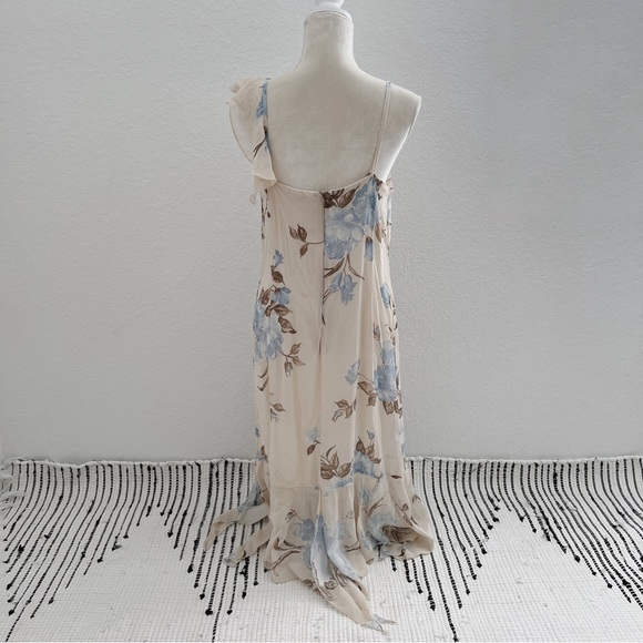 Vintage Dress Floral Midi Y2K White Ruffle - Picture 4 of 7